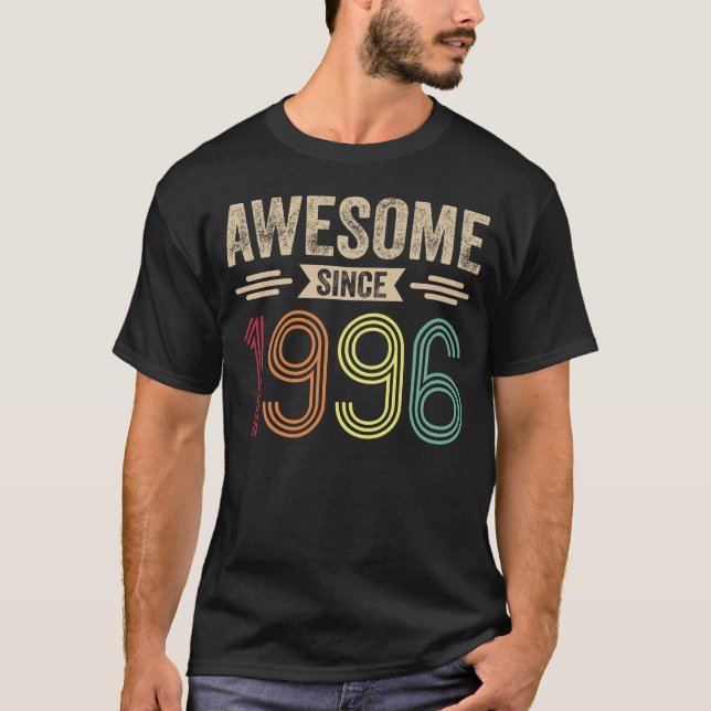 Awesome Since 1996 Retro Vintage T-Shirt (Front)