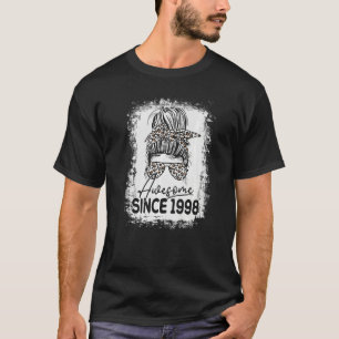 Awesome Since 1998 25 Years Old Leopard 25th Birth T-Shirt