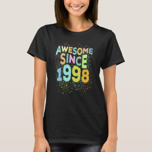 Awesome Since 1998 Retro 24 Years Old 24th Birthd T-Shirt