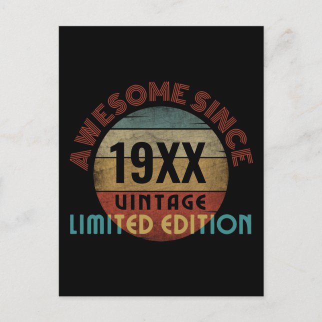 AWESOME SINCE 19XX LIMITED EDITION POSTCARD (Front)
