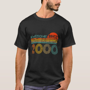 Awesome Since 2000 20th Birthday Gift 20 Years Old T-Shirt