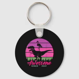 Awesome Since 2001 Birthday Quote Funny B-Day Key Ring