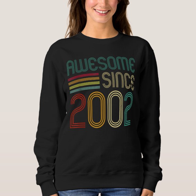 Awesome Since 2002 20th Birthday Retro Sweatshirt (Front)