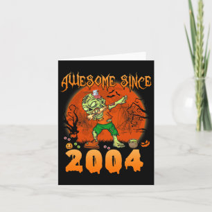 Awesome Since 2004 Halloween 21th Birthday Dabbing Card