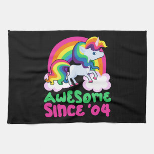 Awesome Since 2004 Unicorn  Tea Towel