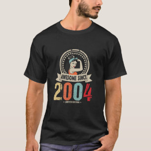 Awesome Since 2004 Vintage 18th Birthday Party 18 T-Shirt