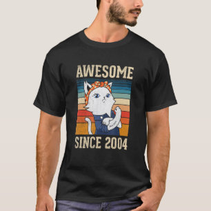 Awesome Since 2004 Vintage Women Birthday 19 Years T-Shirt