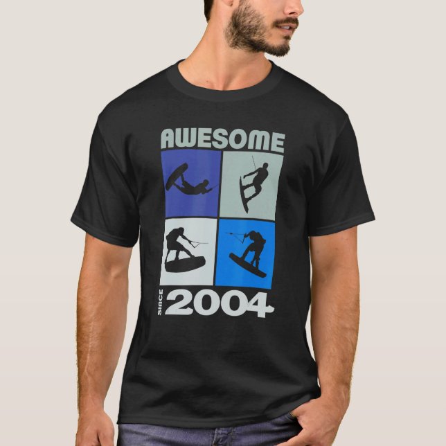 Awesome since 2004  Wakeboard lifestyle T-Shirt (Front)