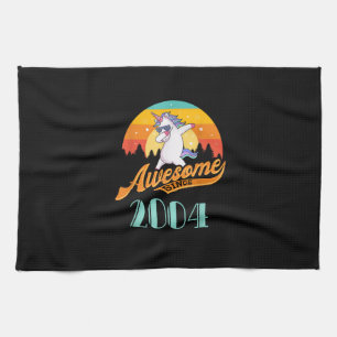 Awesome since 2004 - Year of Birth & Birthday Gift Tea Towel