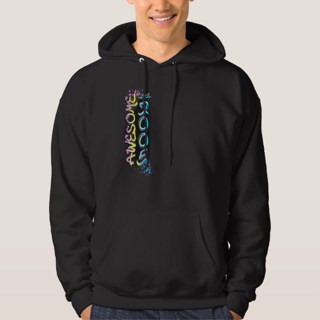 Awesome since 2005 graffiti motif hoodie (Front)