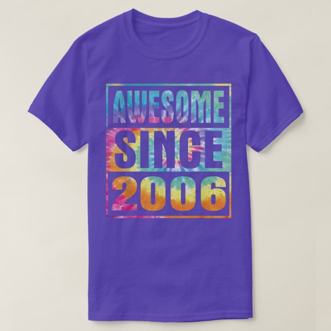 Awesome Since 2006 16 Years Old 16th Birthday Tie  T-Shirt (Design Front)