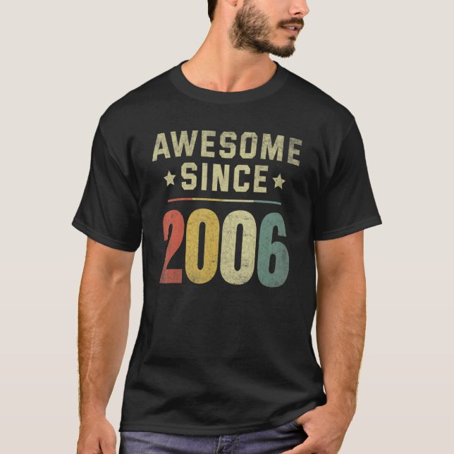 Awesome Since 2006 16th Birthday Retro Men Women T-Shirt (Front)