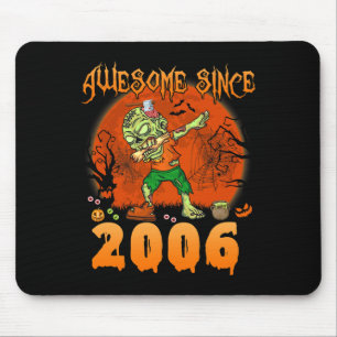Awesome Since 2006 Halloween 16th Birthday Dabbing Mouse Pad