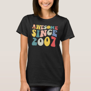 Awesome Since 2007 15 Years Old 15th Birthday Groo T-Shirt