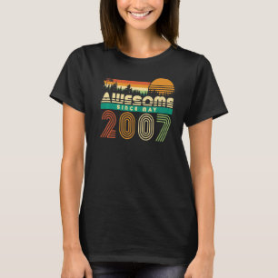 Awesome Since 2007 15th May Birthday Teen Girls Bo T-Shirt