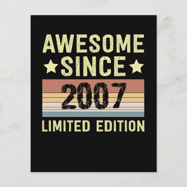 Awesome Since 2007 Birthday (Front)