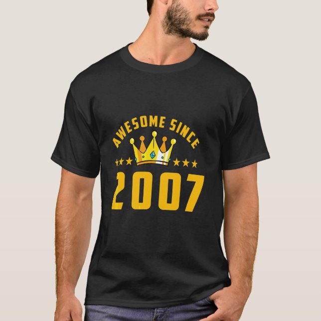 Awesome Since 2007 Birthday T-Shirt (Front)