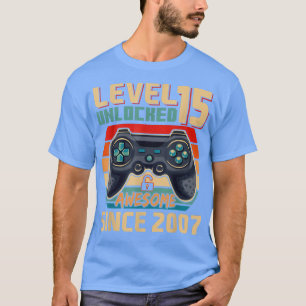 Awesome Since 2007 Video Game 15th Bday Level 15 U T-Shirt