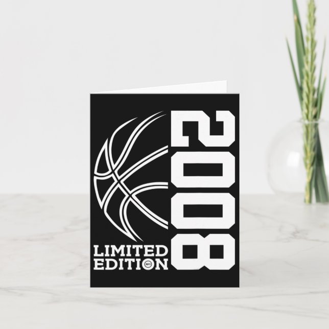 Awesome Since 2008 Birthday Bysketbyll Limited Edi Card (Front)