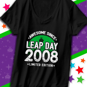 Awesome Since 2008 Leap Year Day Feb 29 Birthday T-Shirt