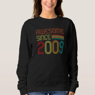 Awesome Since 2009 13 Years Old Retro Vintage 13th Sweatshirt