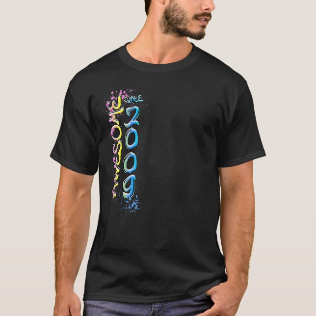 Awesome since 2009 graffiti motif T-Shirt (Front)