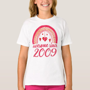   Awesome Since 2009 Rainbow 13th Birthday Gift  T-Shirt
