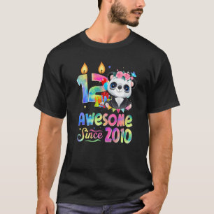 Awesome Since 2010 12th Birthday 12 Year Old Panda T-Shirt