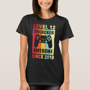 Awesome Since 2010 Vintage Controller Girls Boys T-Shirt