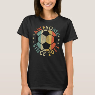 Awesome Since 2011 12th Birthday Boy Soccer Player T-Shirt