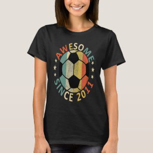 Awesome Since 2011 12th Birthday Boy Soccer Player T-Shirt