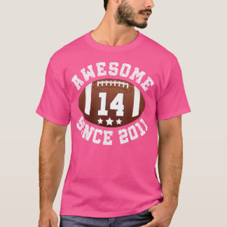Awesome Since 2011 14 Year Old Football Player 14T T-Shirt