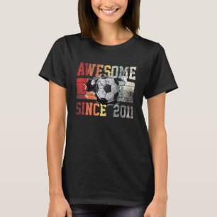 Awesome Since 2011 Birthday Soccer For Boys Girls T-Shirt