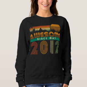 Awesome Since 2012 10th May Birthday Kids Girl Boy Sweatshirt