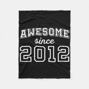 Awesome Since 2012 13th Birthday Boy 13 Teen Birth Fleece Blanket
