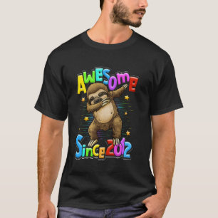 Awesome Since 2012 8th Birthday Sloth Dabbing 8 Ye T-Shirt