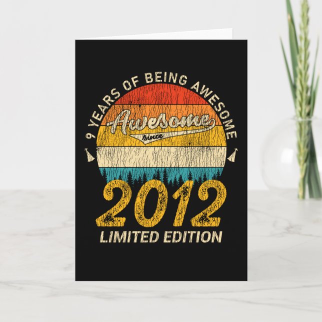 Awesome Since 2012 Limited Edition Birthday Gift Card (Front)