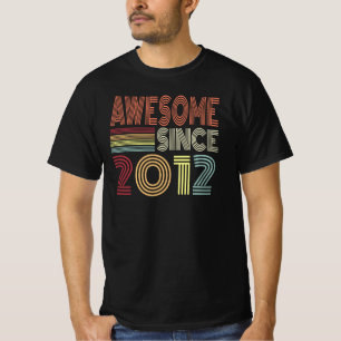 Awesome Since 2012 Retro Born In 2012 Birthday T-Shirt