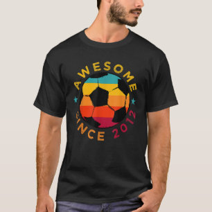 Awesome Since 2012 Soccer Birthday Party Bday Team T-Shirt