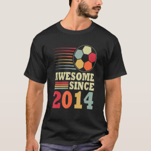 Awesome Since 2014 8th Birthday 8 Year Old Soccer  T-Shirt