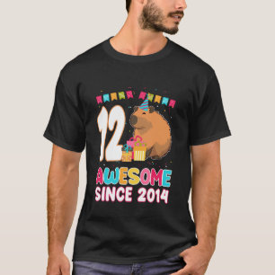 Awesome Since 2014 Capybara Lover 12 Year Old Birt T-Shirt