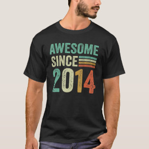 Awesome Since 2014 Happy 9th Birthday 9 Years Old T-Shirt