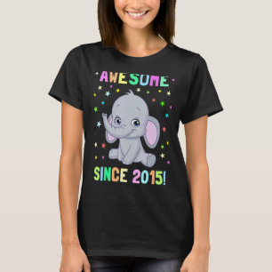 Awesome Since 2015 Birthday Boy Girl Cute Baby El T-Shirt