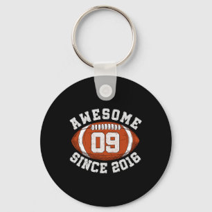 Awesome Since 2016 Football Birthday Gift For 9 Ye Key Ring