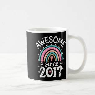 Awesome Since 2017 8th Birthday Rainbow Born In 20 Coffee Mug