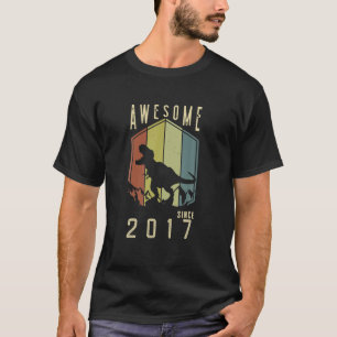 Awesome Since 2017 Dinosaur Boy 5 Years Old 5Th Bi T-Shirt