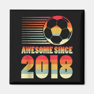 Awesome Since 2018 Soccer 8th Birthday Tank Top  Magnet