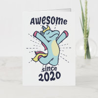 Awesome Since 2020 - Kids Birthday Unicorn
