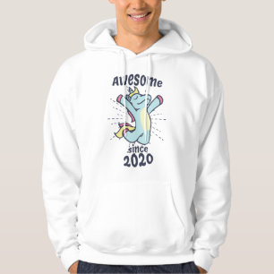 Awesome Since 2020 - Kids Birthday Unicorn Hoodie