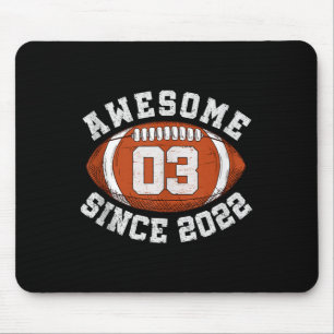 Awesome Since 2022 Football Birthday Gift For 3 Ye Mouse Pad